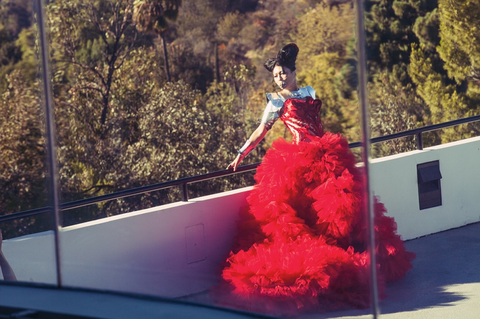 Miss Aniela / Leonid Gurevich Red Dress LA shoot